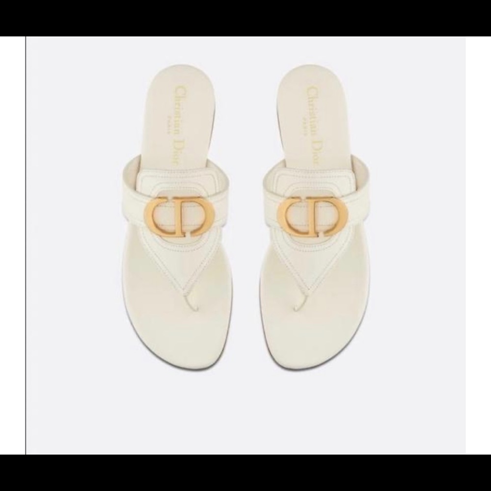 Dior 30 Montaigne White Sandals Size 39
